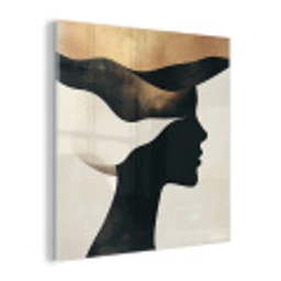 Vrouw - Golven - Zwart plexiglas 5mm klein -z3d