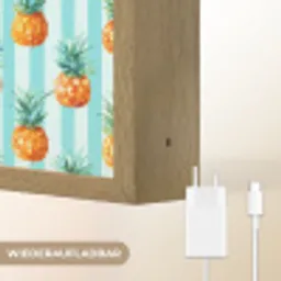 Ananas - Strepen - Groen Light Box met batterij (Wandlamp) middel 907 -USP_websiteoplaadbaarDE