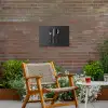 Bestek - Zwart Tuinposter op houten frame 2 cm dik klein -sfeer3