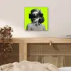 Vrouw - Sterrenhemel - Groen aluminium wit klein -sfeer3