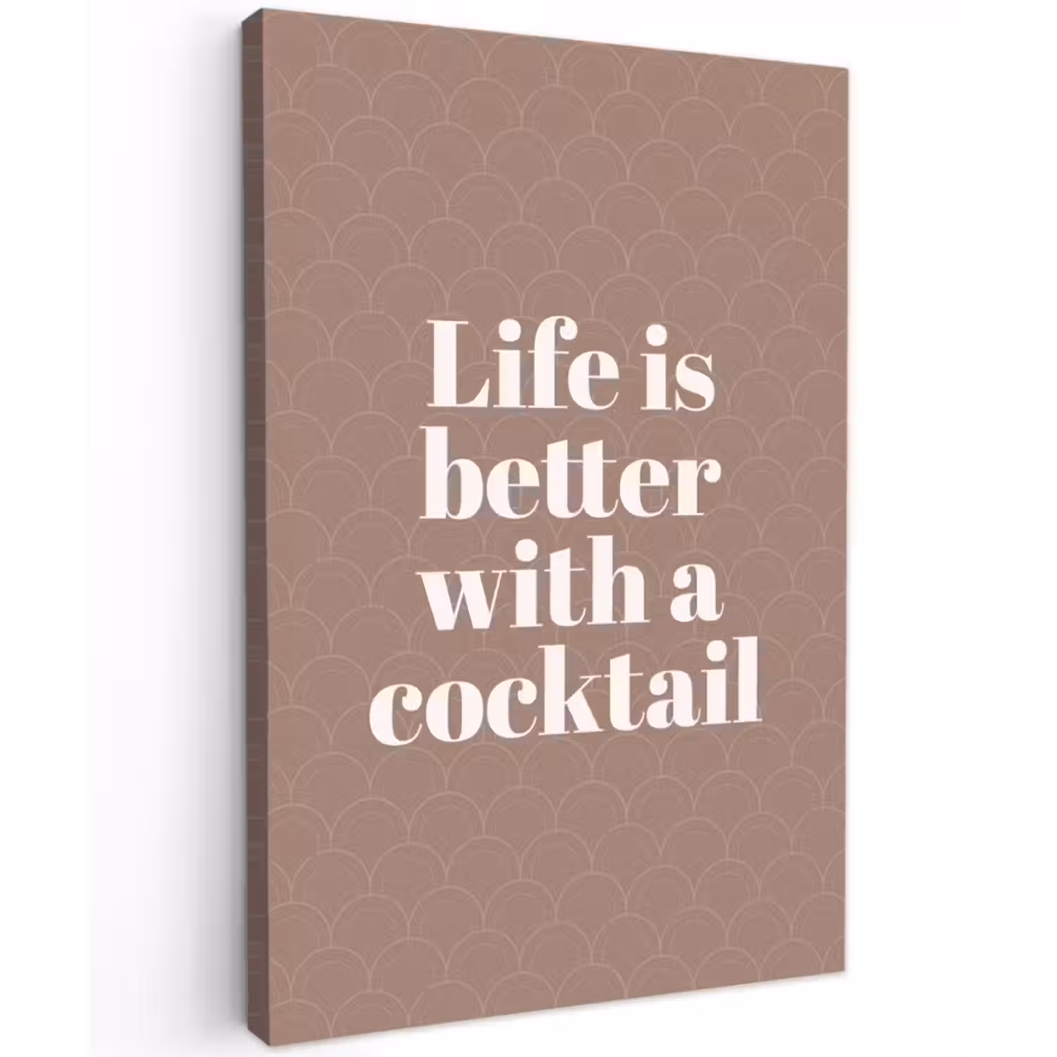 Leinwandbild - Cocktail - Text - Muster - Weiß