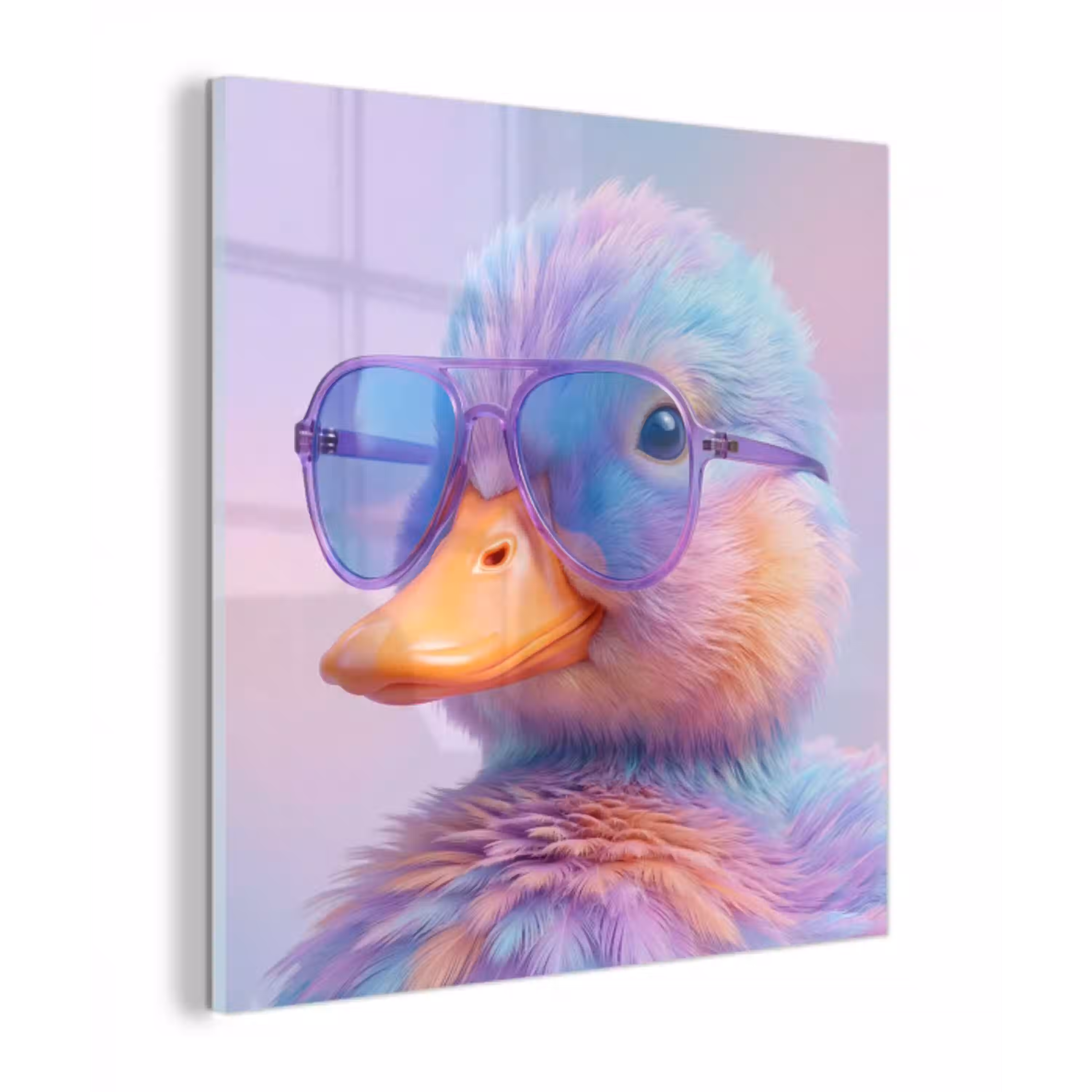 Eend - bril - Pastel plexiglas 5mm klein -z3d
