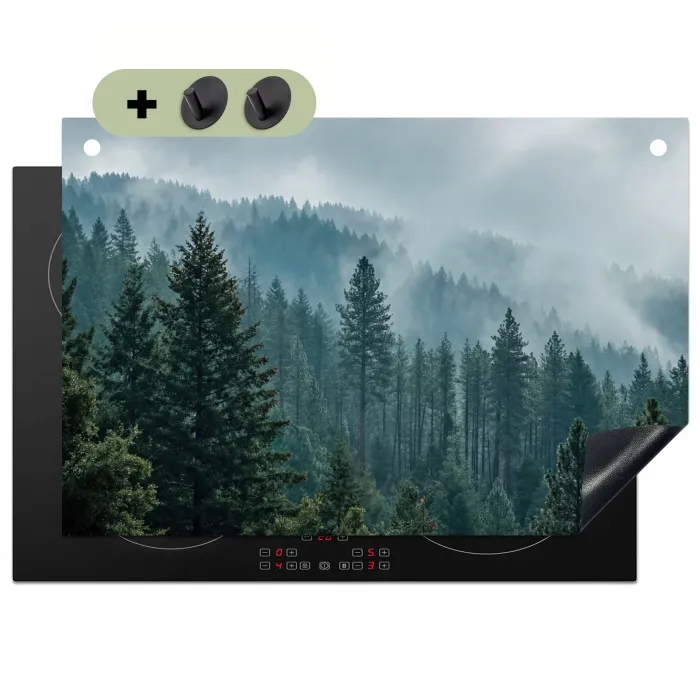 Naaldwoud - Bergen - Mist Inductie beschemer met haakjes klein -3d