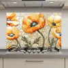 Klaprozen - Oranje - Mozaïek - Bladeren keuken achterwand spatscherm klein -3d_website