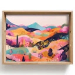 Golvende heuvels - Abstracte planten - Dromerig Dienblad Rechthoek middel -z3d_shopping