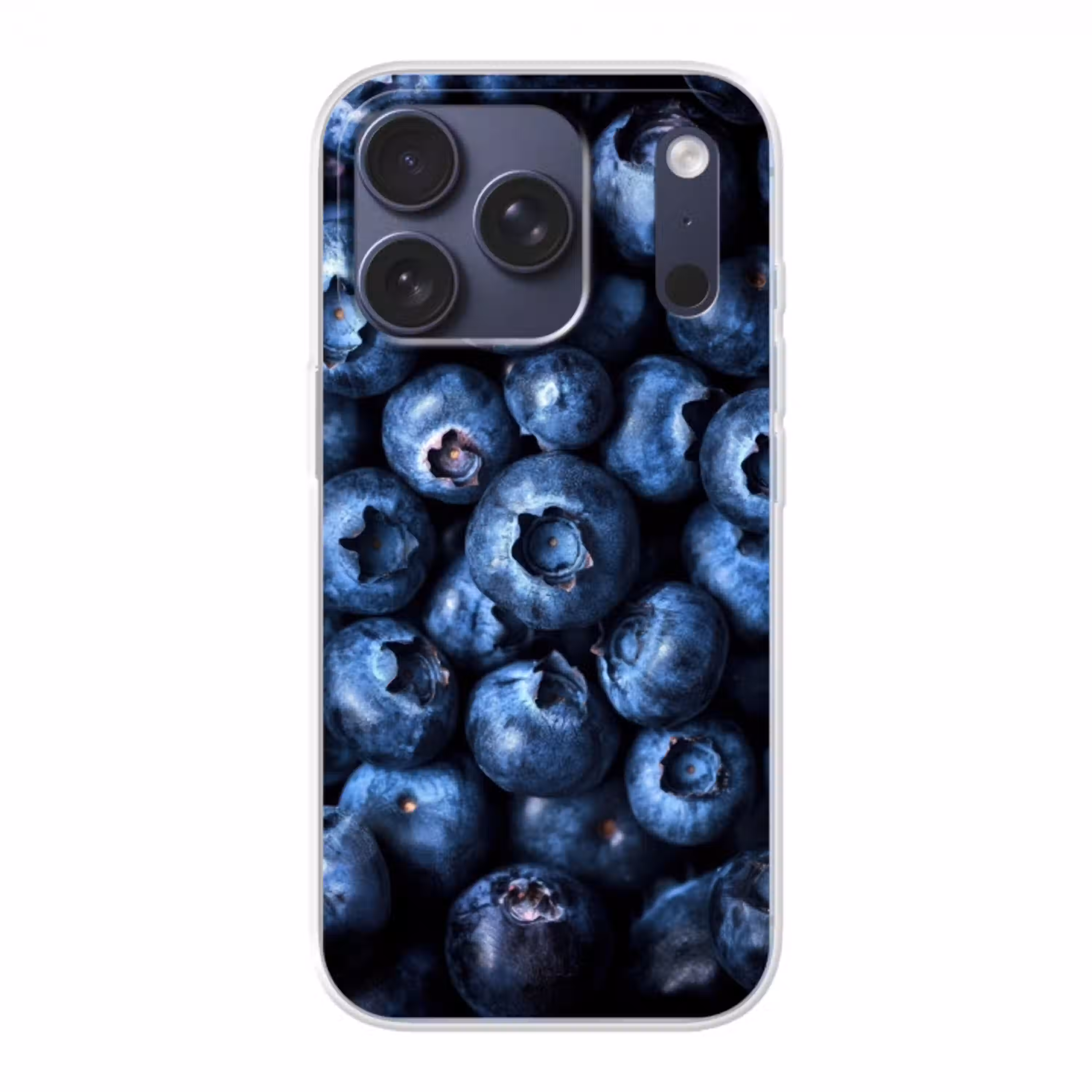 Bessen - Blauw - Fruit Telefoonhoesje iPhone 17 Pro klein -3d