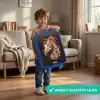 Eenhoorn en Bloemen op Zwarte Achtergrond Kinderkoffer - Blauw klein -sfeer2_NL