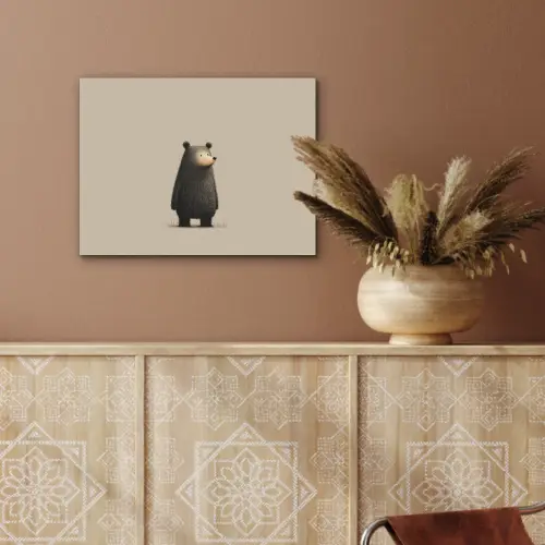 Beer - Donkerbruin - Minimalistisch PET vilt klein -sfeer4