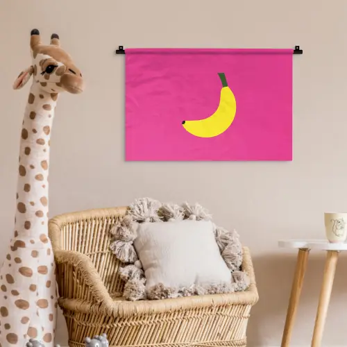 Banaan - Geel - Fruit Wandkleed katoen klein -wsfeer5_kind