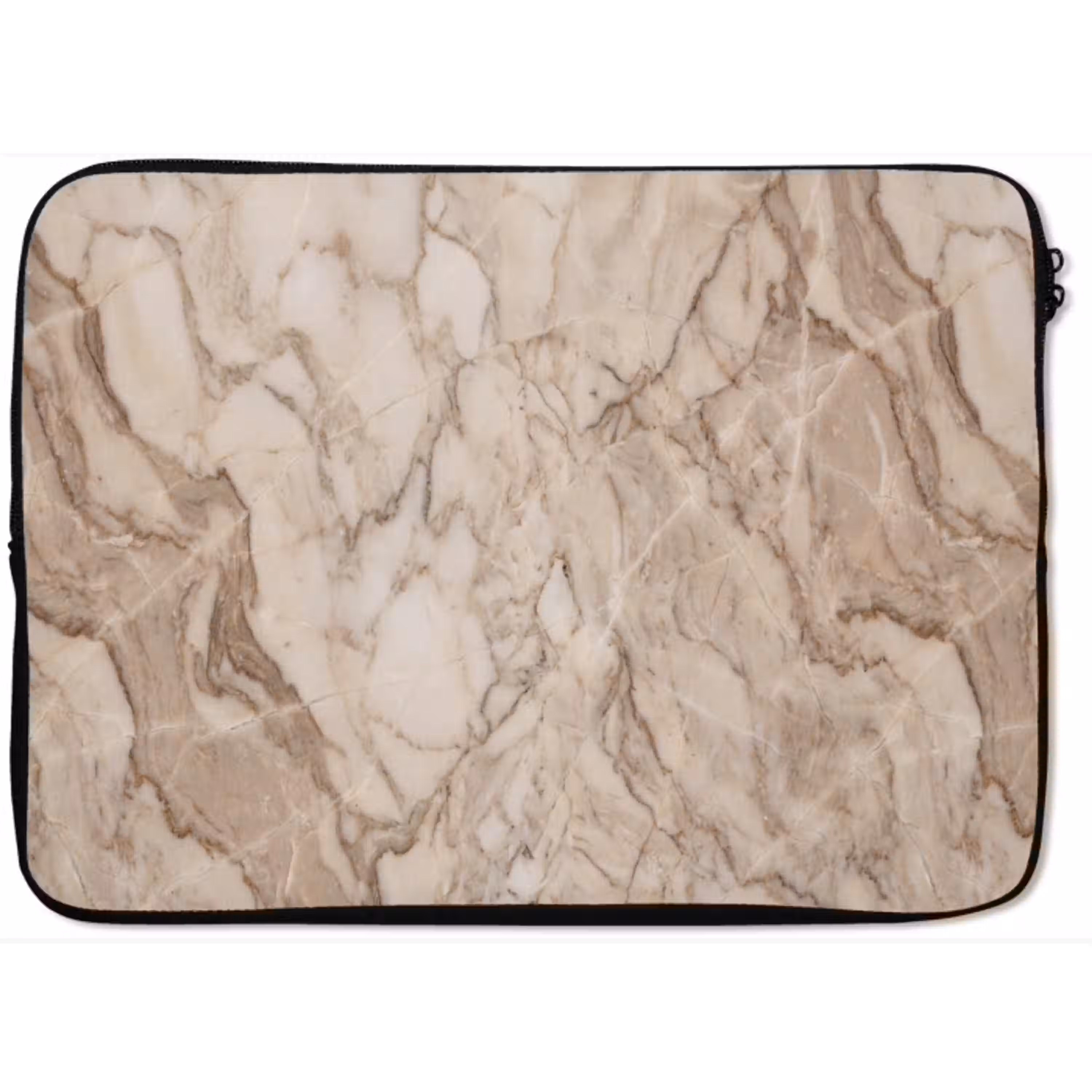 Marmer - Aderen - Textuur - Beige - Modern laptophoes neopreen klein -zkaufland3dotto
