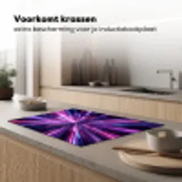 Lichtsnelheid - Ruimte - Roze - Paars Inductie beschermer vinyl 3mm klein -sfeer1
