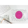 Smiley - Roze - Stippen muismat rubber klein -witbureau