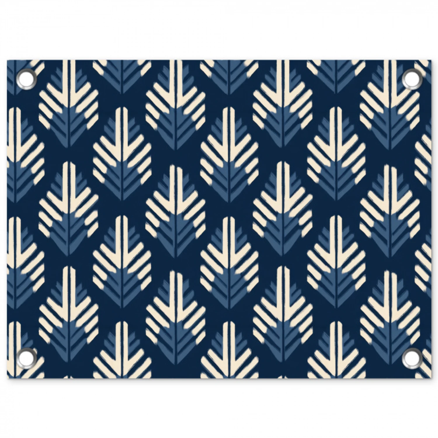 Modern - Patroon - Blauw tuinposter los doek klein 239 -3d