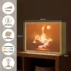 Voetballer - Oranje - Voetbal - Omhaal Light Box met batterij (Wandlamp kind) middel -USP_websiteoverzichtNL