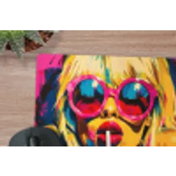 Zonnebril - Roze - Vrouw - Rietje muismat rubber klein -closeup