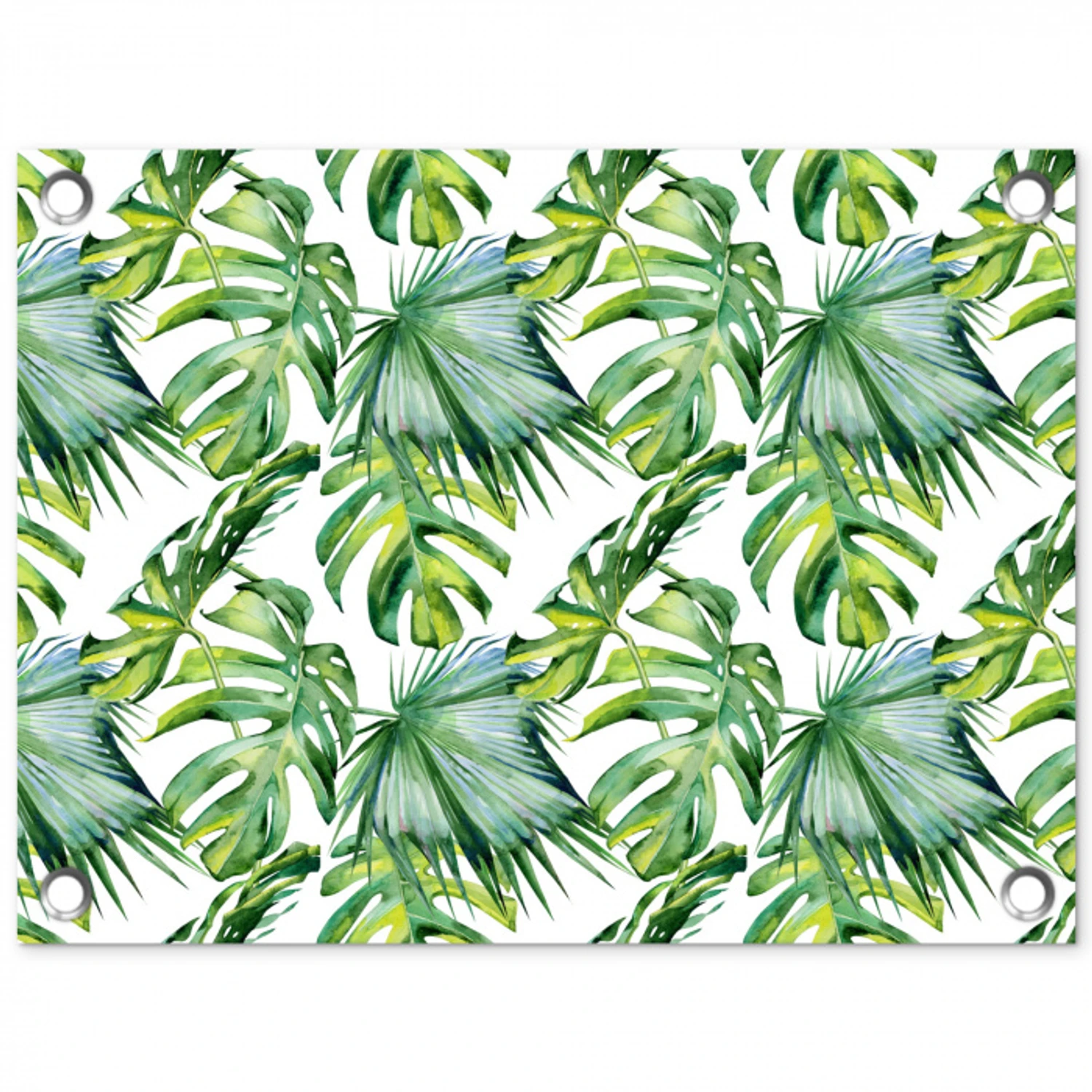 Bladeren - Monstera - Tropical - Jungle tuinposter los doek klein -3d