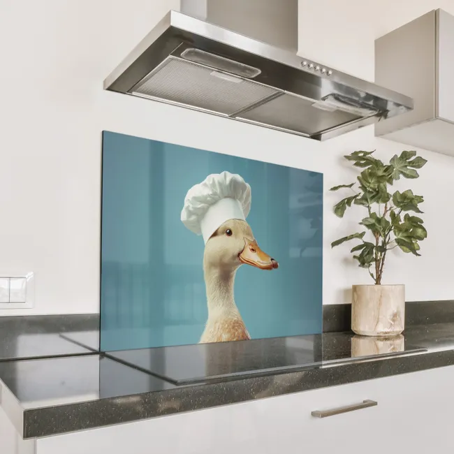 Spritzschutz Küche - Ente - Kochmütze - Niedlich - Vogel