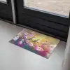 Vogels - Bloemen - Roze Deurmat klein -sfeer2