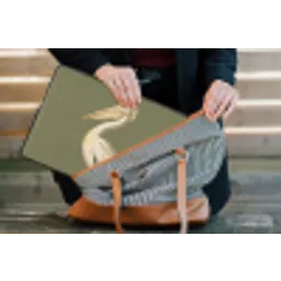 Pelikaan - Wit - Vogel - Klassiek - Natuur laptophoes neopreen klein -tas