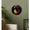 Puck - Hond - Verf - Kleuren Wandcirkel behangsticker klein -sfeer2