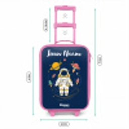 Astronaut - Planeet - Sterren - Raket Kinderkoffer - Roze klein -productfoto_formaten