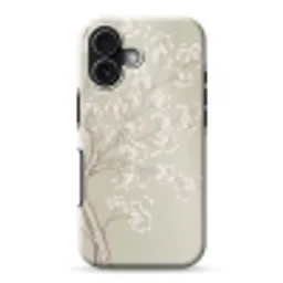 Sereen - Bloesem - Wit Toughcase MagSafe Apple iPhone 17 klein -3d