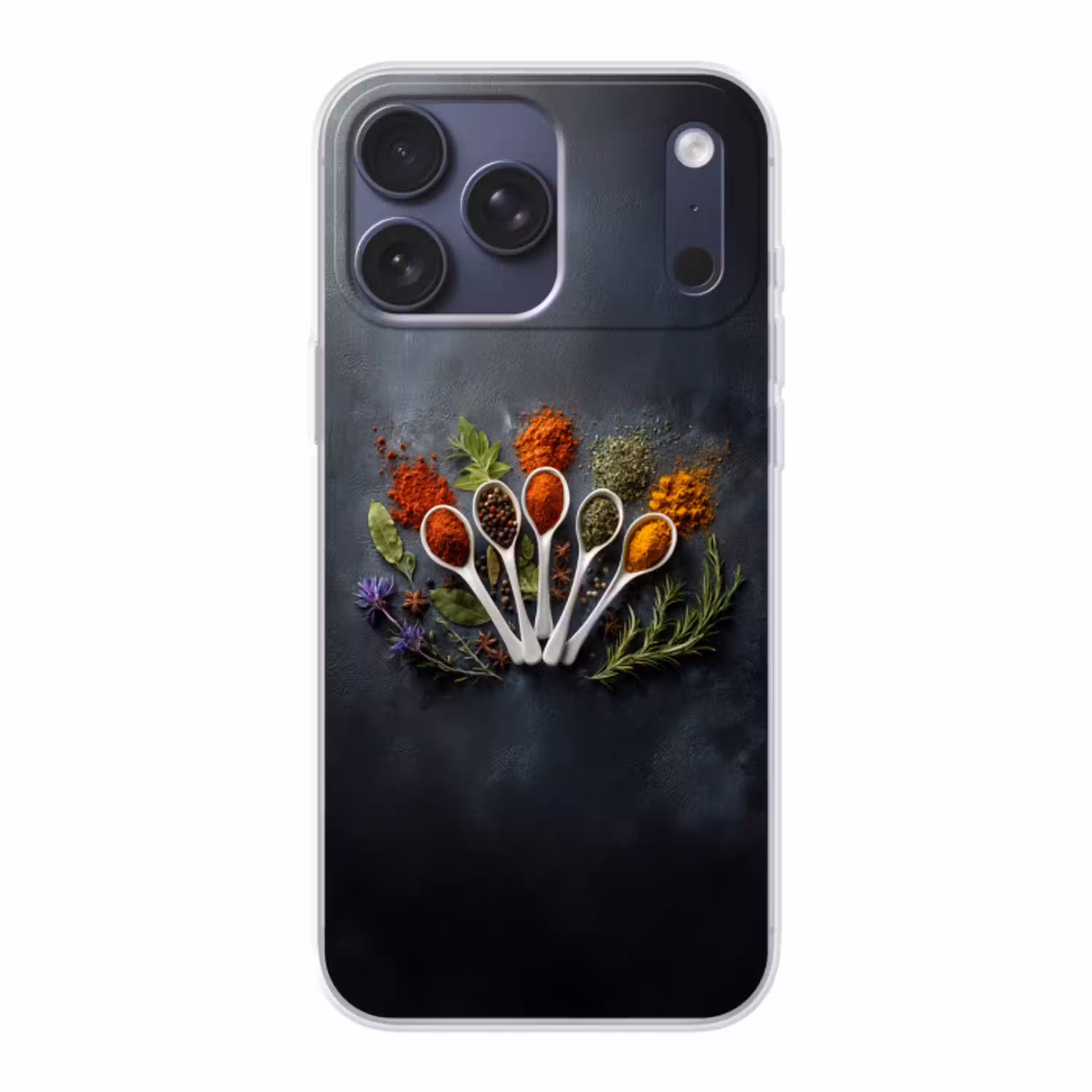 Lepels - Wit - Poeder - Kruiden Telefoonhoesje iPhone 17 Pro Max klein -3d