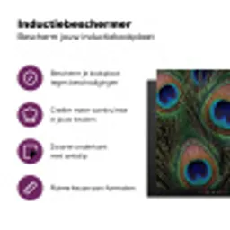 Pauwenveren - Klassiek - Groen Inductie beschermer vinyl 3mm middel -zzzzzzz-cc-usp