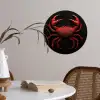 Krab - Rood - Vissen - Schaaldieren Wandcirkel behangsticker klein -sfeer3