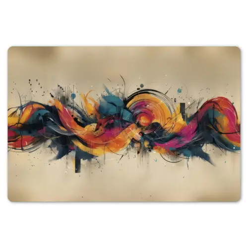 Explosie - Kleurrijk - Vormen - Abstract Placemat vinyl groot -zzsfeer1_Kitchenyeah-website