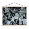 Close-up van eucalyptusplanten uit de natuur textielposter latten blank klein -3d