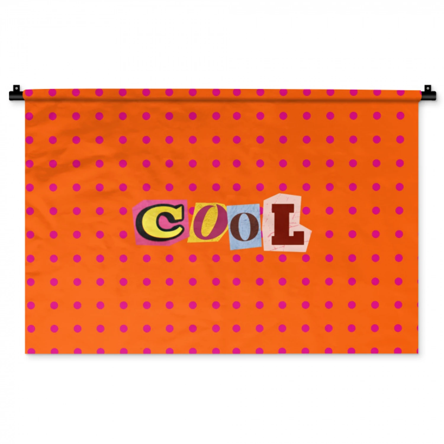 Cool - Stippen - Oranje Wandkleed katoen middel -zz3d