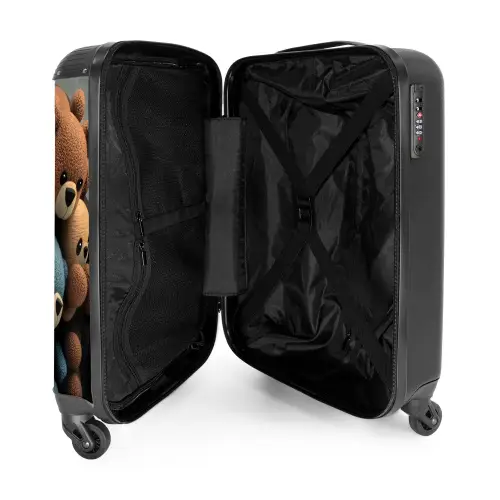 Knuffelberen Koffer - NBS - Handbagage middel -binnenkant