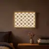 Geografisch - Patroon - Bruin Light Box met batterij (Wandlamp) middel 907 -sfeer4