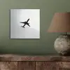Minimalistisch - Silhouet - Zwart - Vliegtuig aluminium wit klein -sfeer2