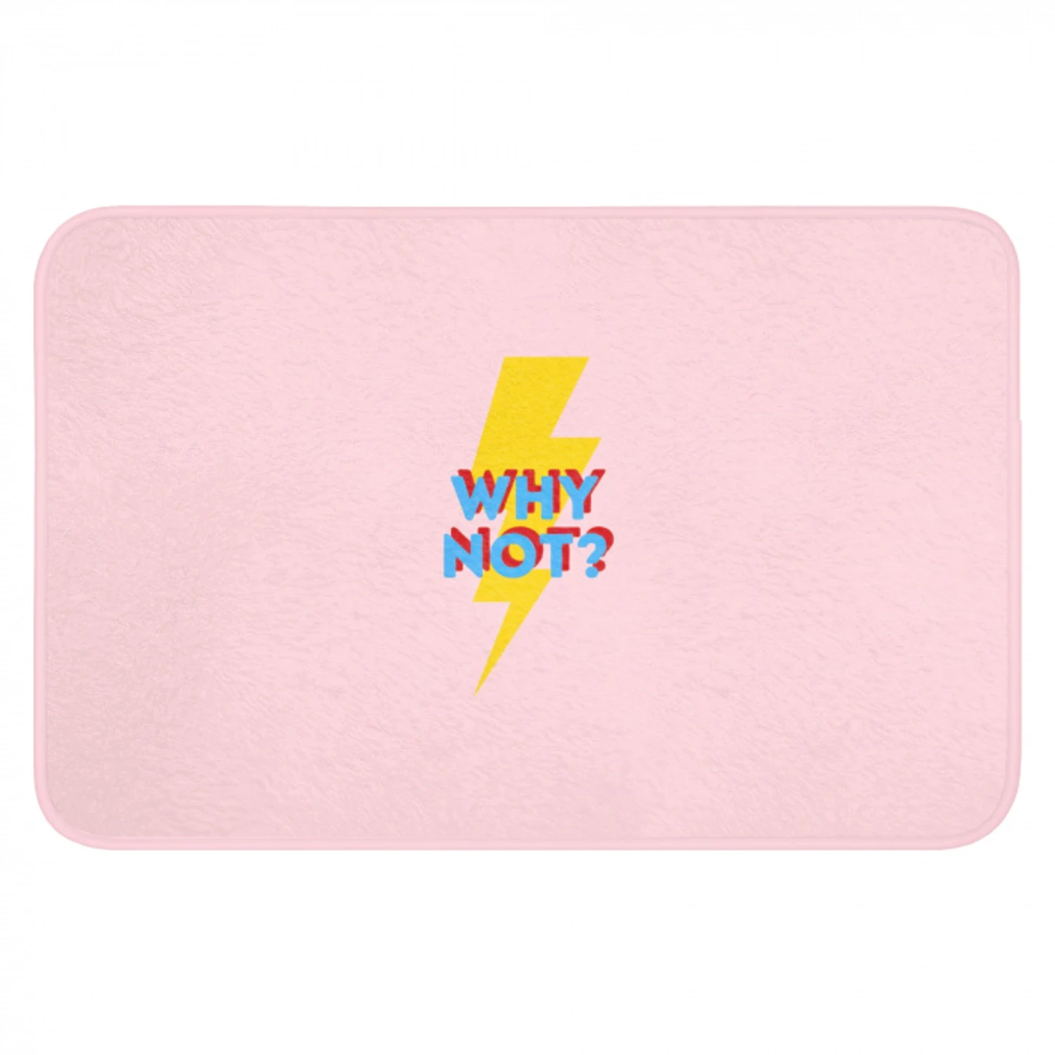 Why not - Bliksem - Roze Badmat klein -3d