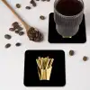 Friet - Goud - Chrome - Eten onderzetter kurk middel -sfeer2