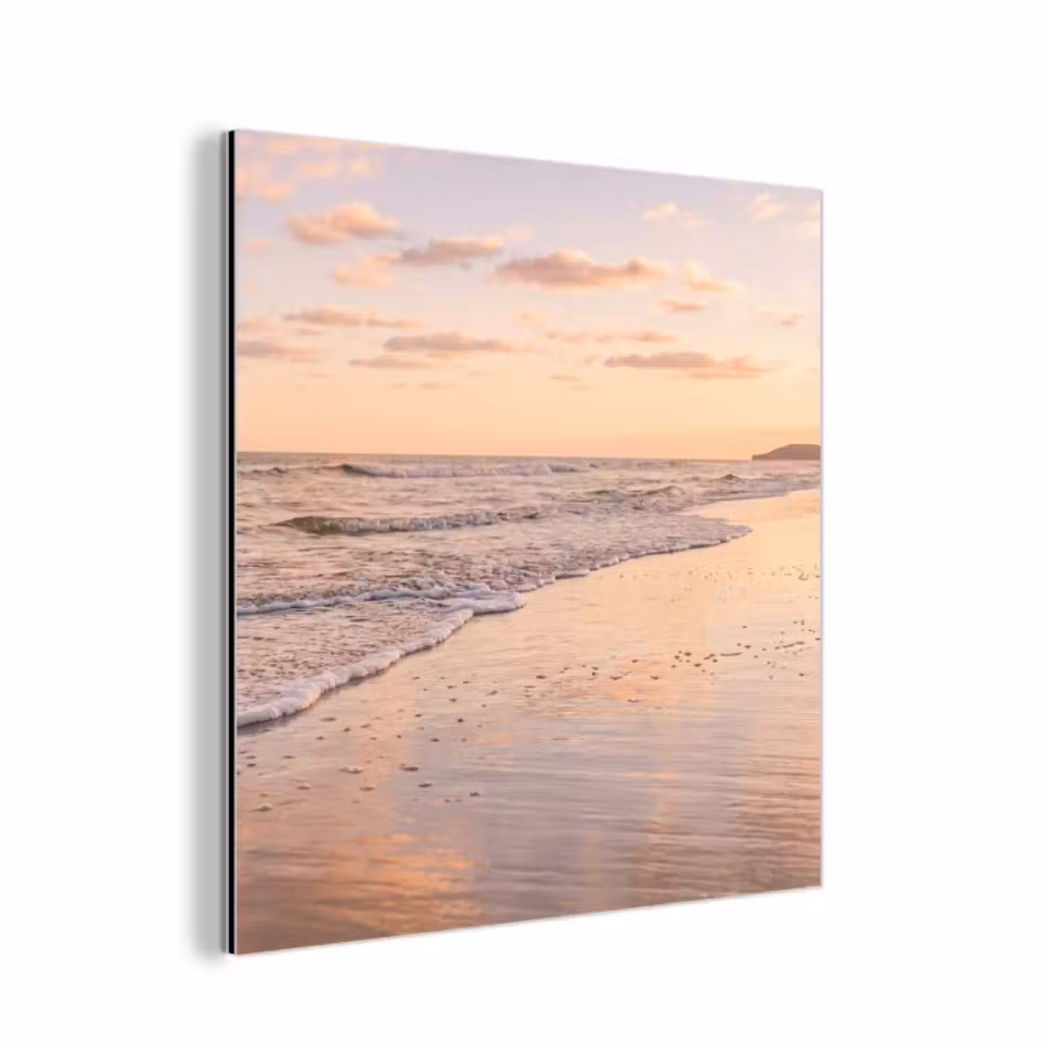 Alu-Dibond-Bild - Strand - Brandung - Wolken