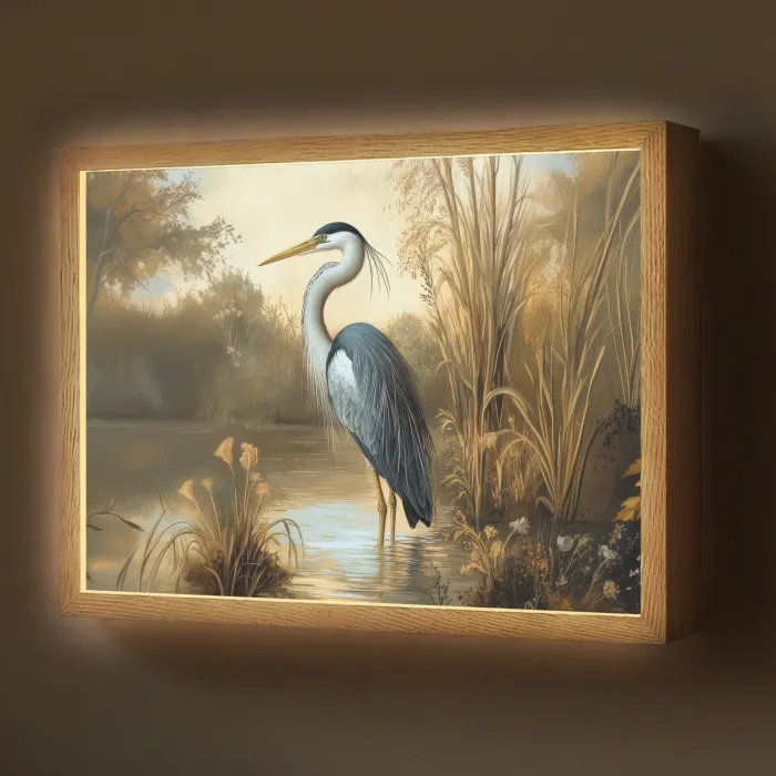 Reiger - Water - Planten Light Box met batterij (Wandlamp) middel -z3d_website