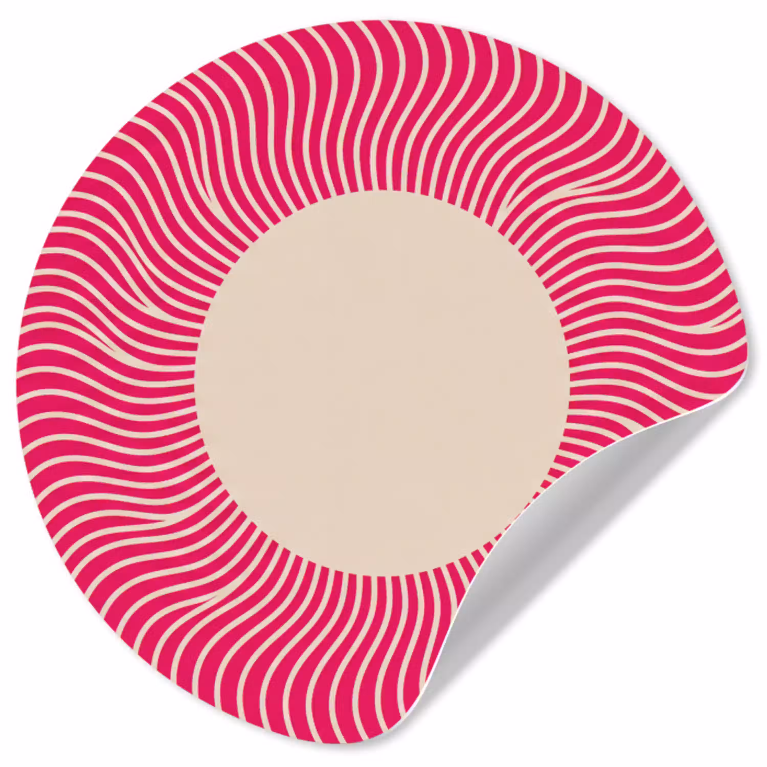 Abstract - Patroon - Roze Wandcirkel behangsticker klein -3d