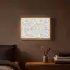 Wit - Penseelstreken - Reliëfeffect Light Box met batterij (Wandlamp) middel 907 -sfeer4