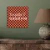 Tequila texted you - Glas - Vierkanten - Oranje aluminium wit klein -sfeer2