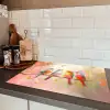 Vogels - Kleurrijk - Tak Inductie beschermer vinyl 3mm klein -sfeer3