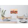Zon - Kleurrijk landschap - Bergen Muursticker klein -eettafel