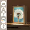 Paardenbloem - Natuur - Bloemen - Blauw Light Box met kabel (Tafellamp) klein -USP_NL