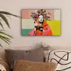 Retro - Vrouw - Kopje - Vlinders canvas 2cm klein -sfeer1