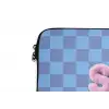 Sweet dreams - Vierkanten - Roze - Blauw laptophoes neopreen klein -detail