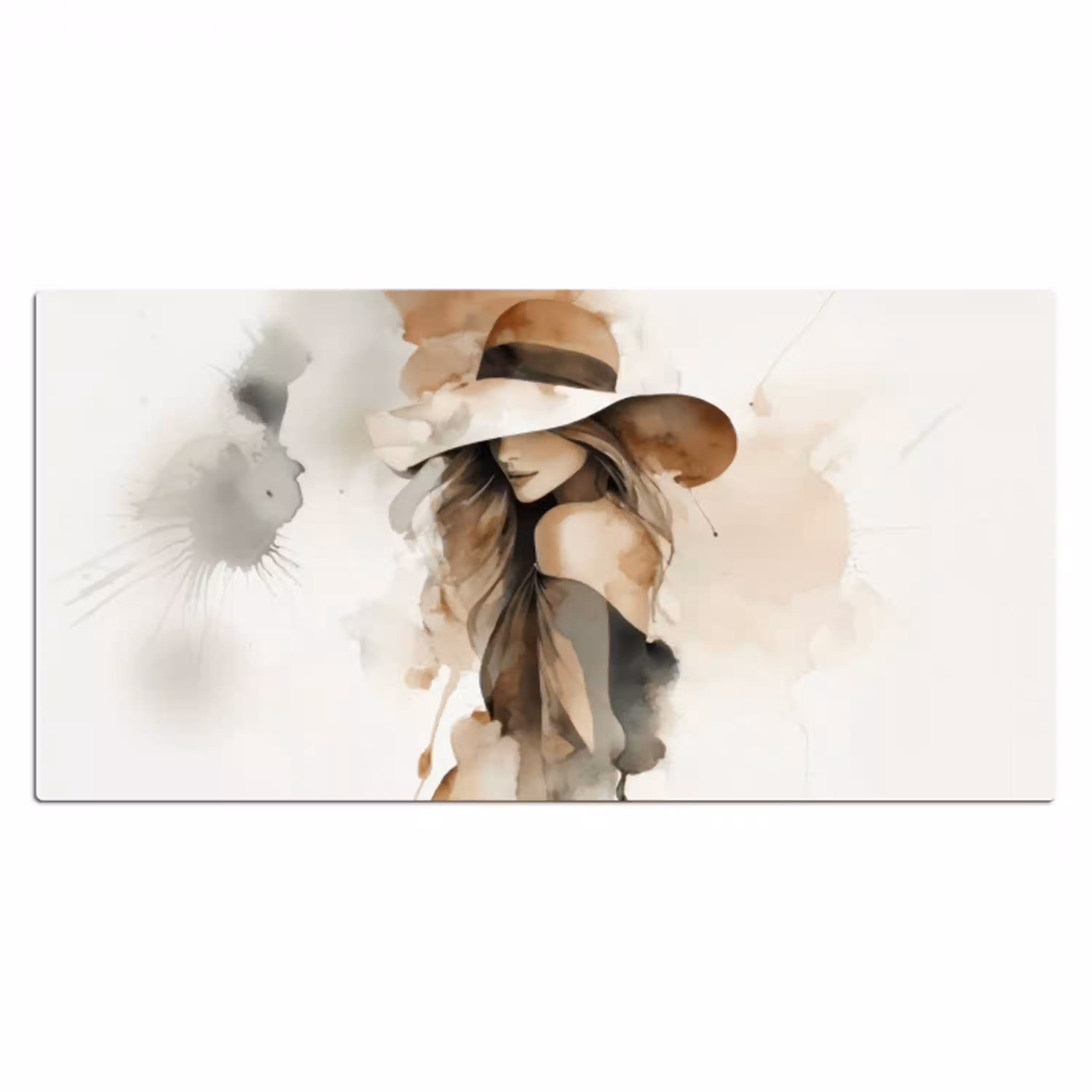 Mysterieus - Vrouw - Sepia Muismat XXL klein -3d_leeg