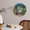 Doorkijk - Bloemen - Hortensia - Pad Akoestische PET Vilt - Rond klein -sfeer3