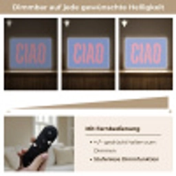 Ciao - Roze - Blauw - Golvend Light Box met batterij (Wandlamp) middel -USP_dimbaarDE